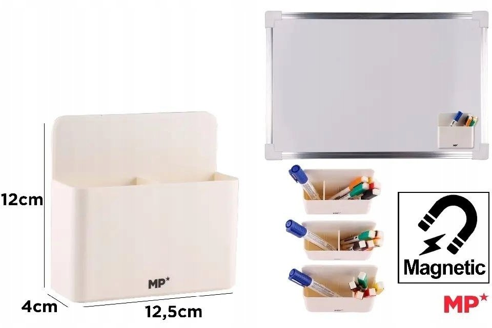 Magnetyczny pojemnik na markery do tablicy