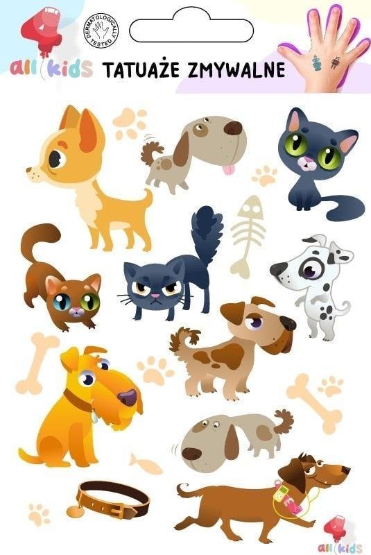 Dodo Tatuaże zmywalne dla dzieci Psy i koty