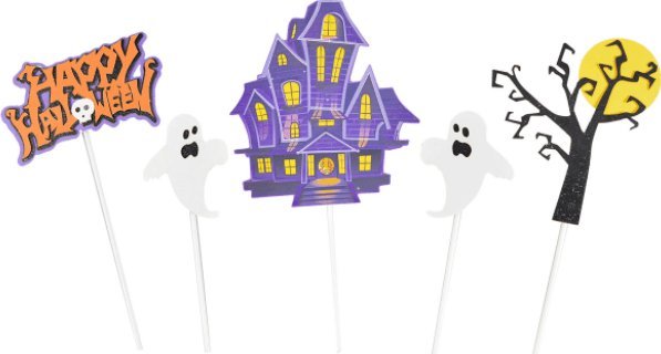 Adikbal Dekoracje ciasta- straszny dwór (5szt.) one size