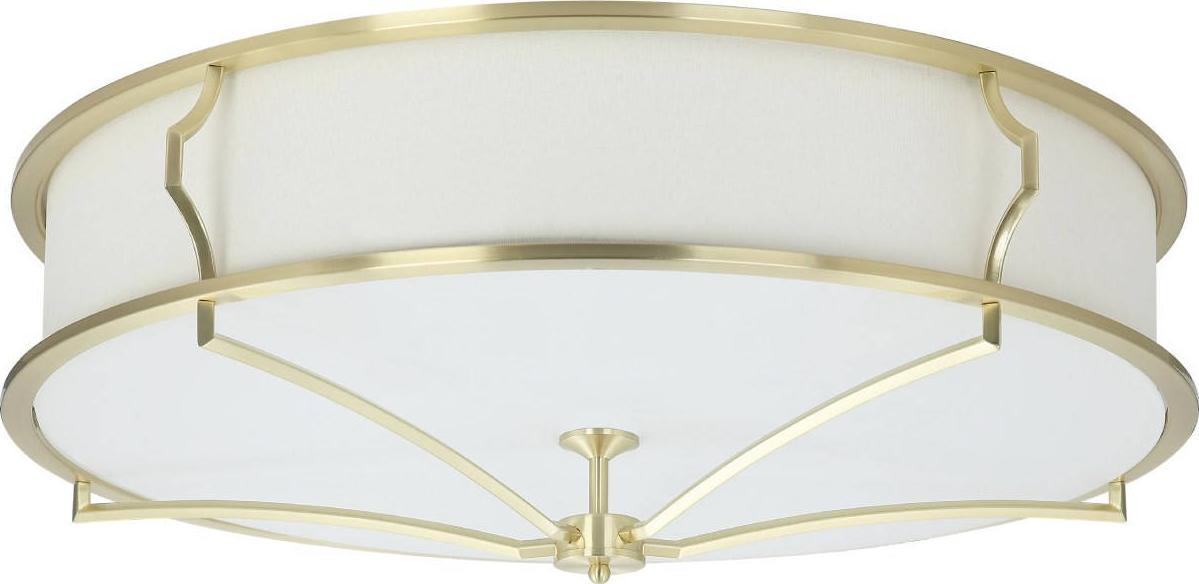 Lampa sufitowa Orlicki Design Sufitowa LAMPA plafoniera Stesso PL Old Gold L Orlicki Design okrągła OPRAWA abażurowy plafon klasyczny złoty satynowy k