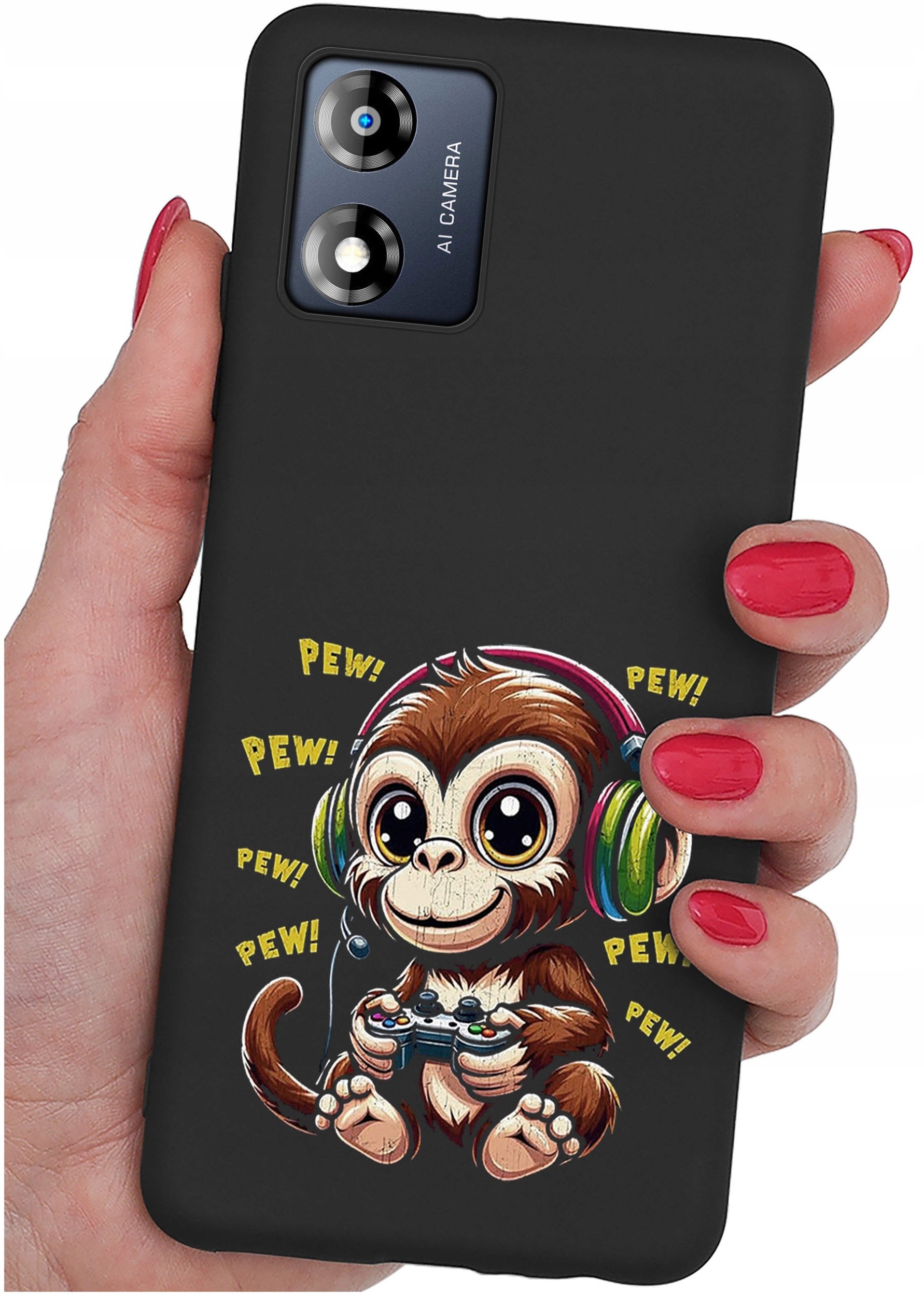 Etui do Motorola Moto E13 WZORY |SILIKONOWE MATT CASE + SZKŁO 9H