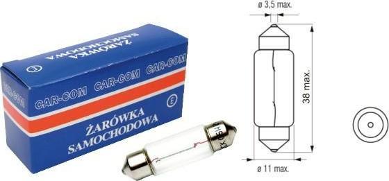 Carcommerce ŻARÓWKA 12V 5W SV8.5 10X37