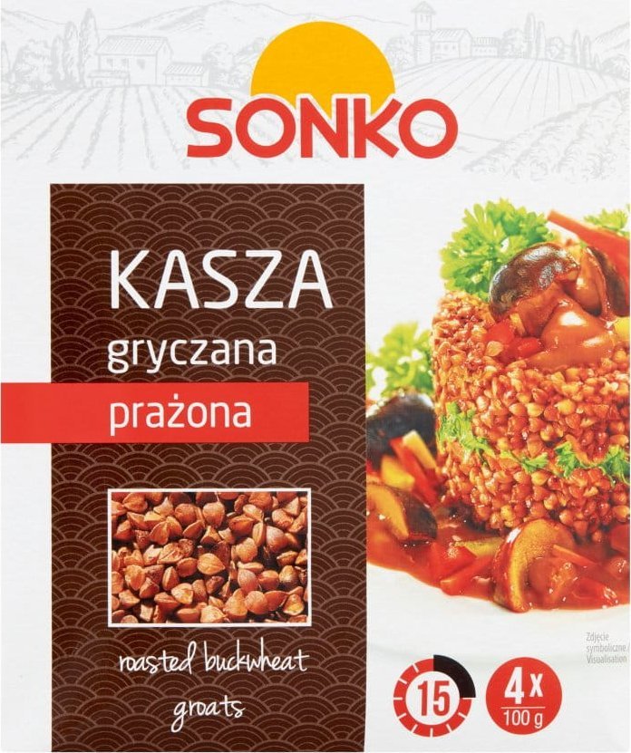 SONKO Kasza gryczana prażona 4x100 g. Sonko