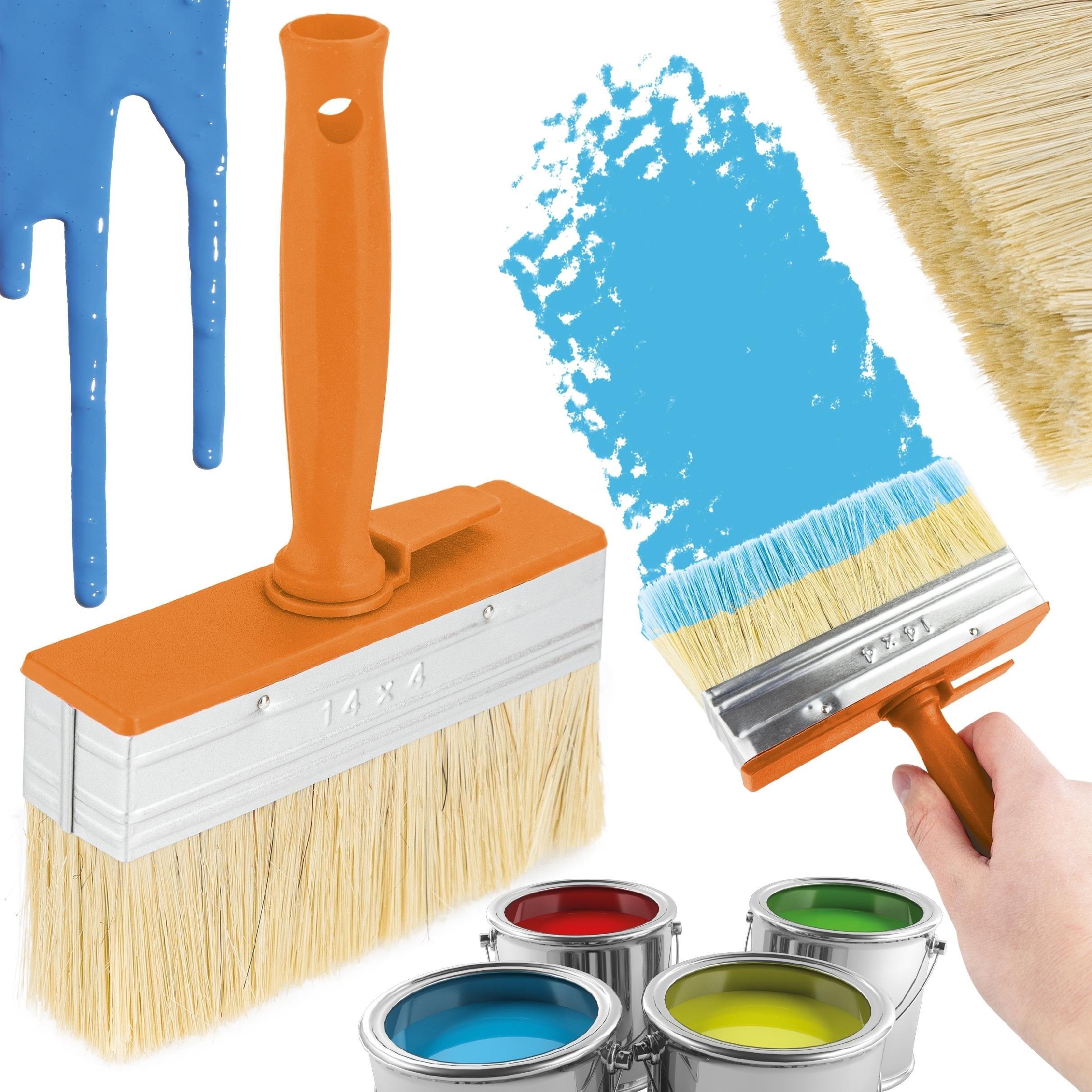 VERGIONIC DUŻY PĘDZEL MALARSKI DO MALOWANIA ŚCIAN TAPET SZEROKOŚĆ: 140 MM