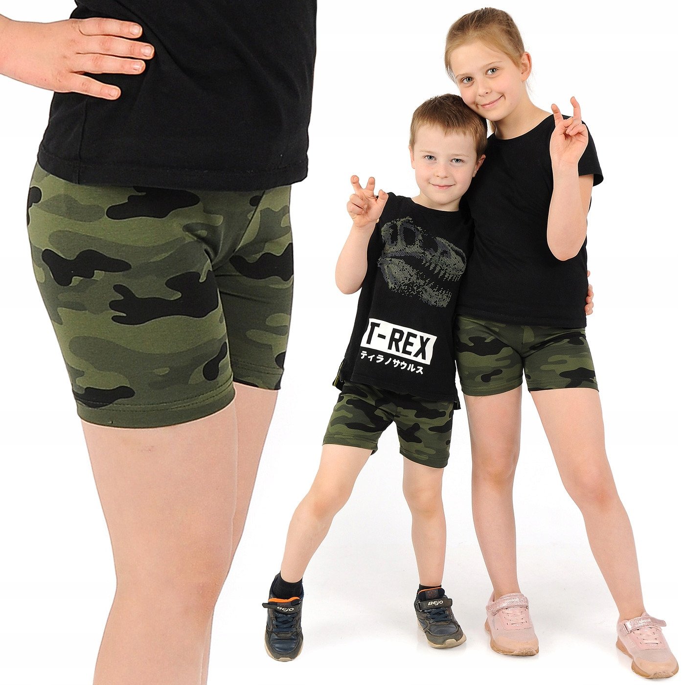 Krótkie spodenki Moro Legginsy 1/2 Kolarki Dziecięce Getry Szorty 152