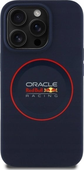 Red Bull RBHMP14L24SIILVR iPhone 14 Pro 6.1" Hard Case Navy Silicone Red Ring MagSafe