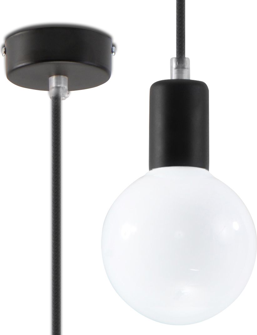 Lampa wisząca Sollux Edison industrial czarny (SL.0152)