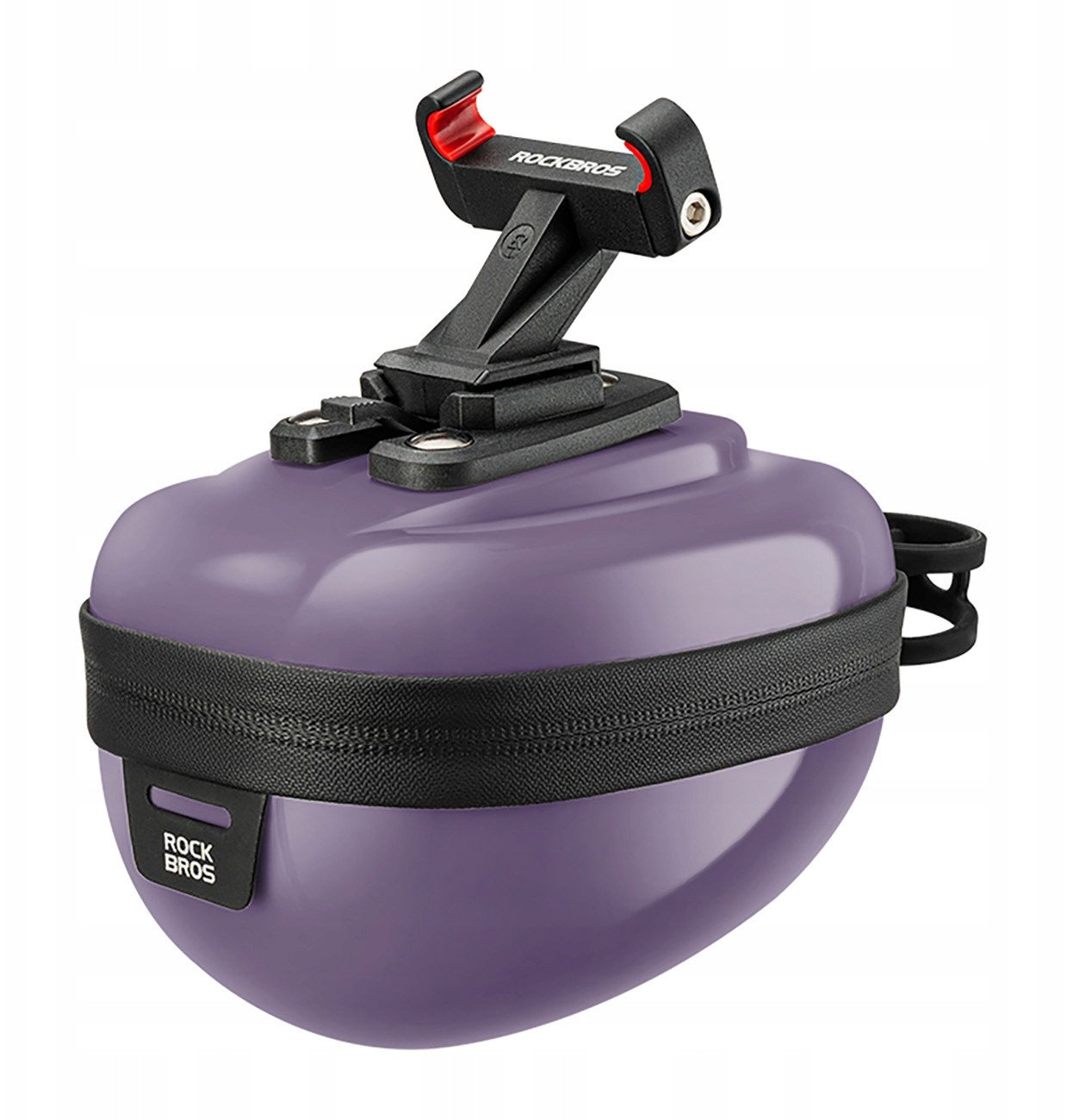 Torba podsiodłowa Rockbros sztywna, hard shell, kompaktowa, pojemność 0,4l - fioletowa