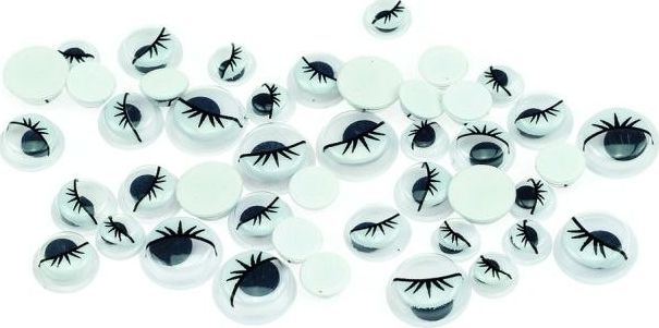 BREWIS Ruchome oczka BREWIS RO14 - 6, 8, 10mm 44szt. rzęsy Brewis