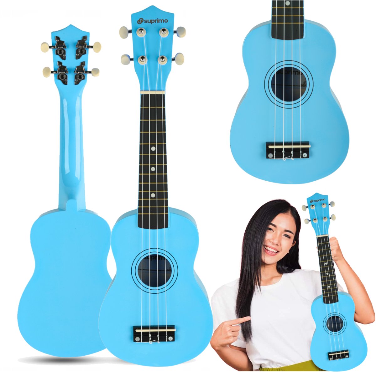 SUPRIMO UK21 LB ukulele sopranowe 21"" niebieskie