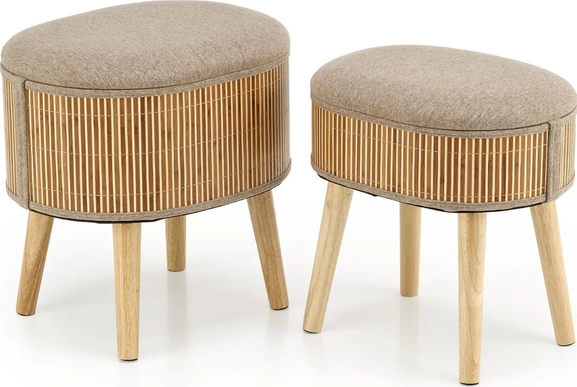 Halmar Zestaw puf TICO beżowy HALMAR