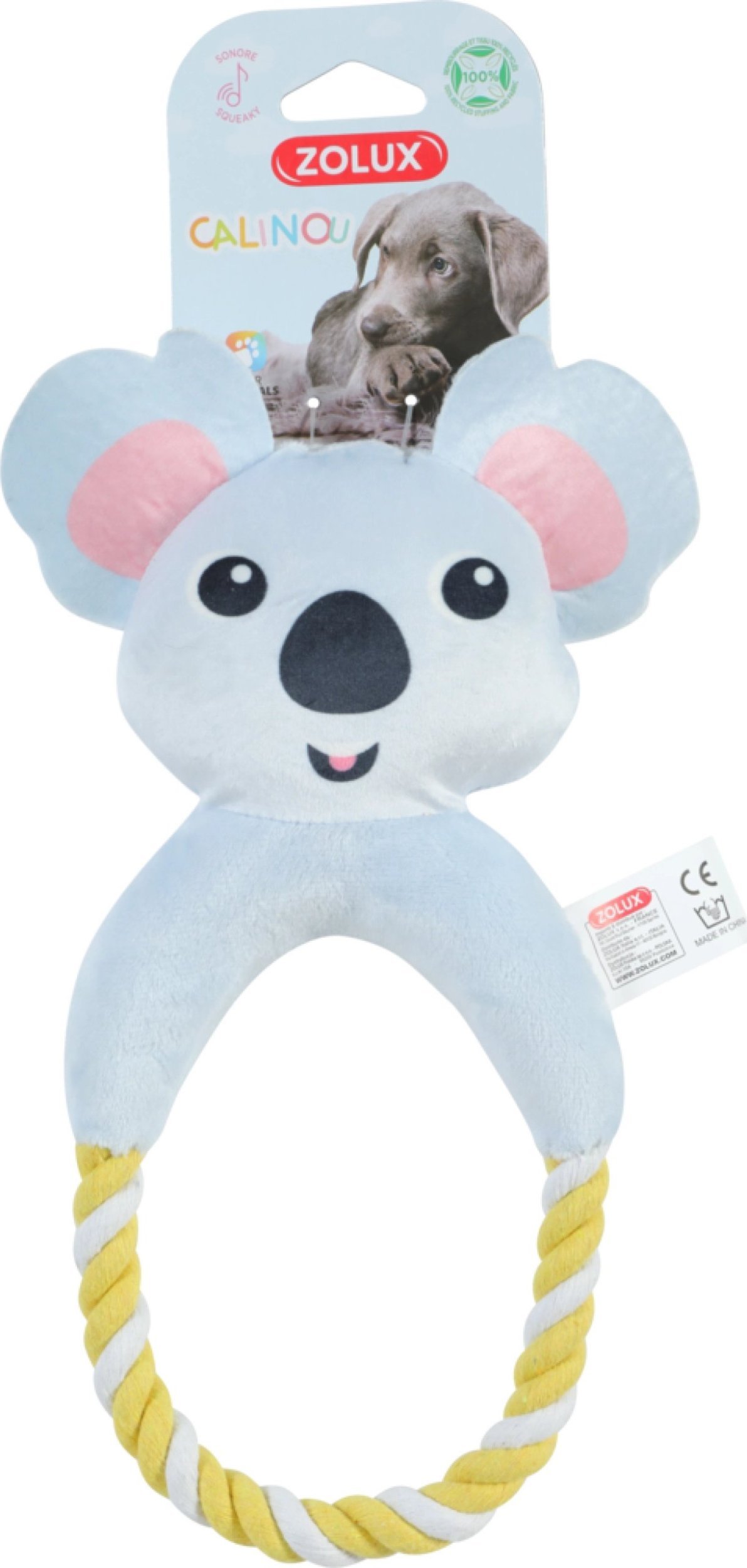Zolux ZOLUX Zabawka pluszowa dla psa, Koala ze sznurkiem "Calinou" 27cm