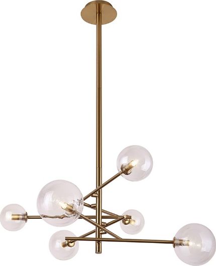 Lampa wisząca MAXlight Lampa wisząca mosiądz do salonu Maxlight LOLLIPOP P0294