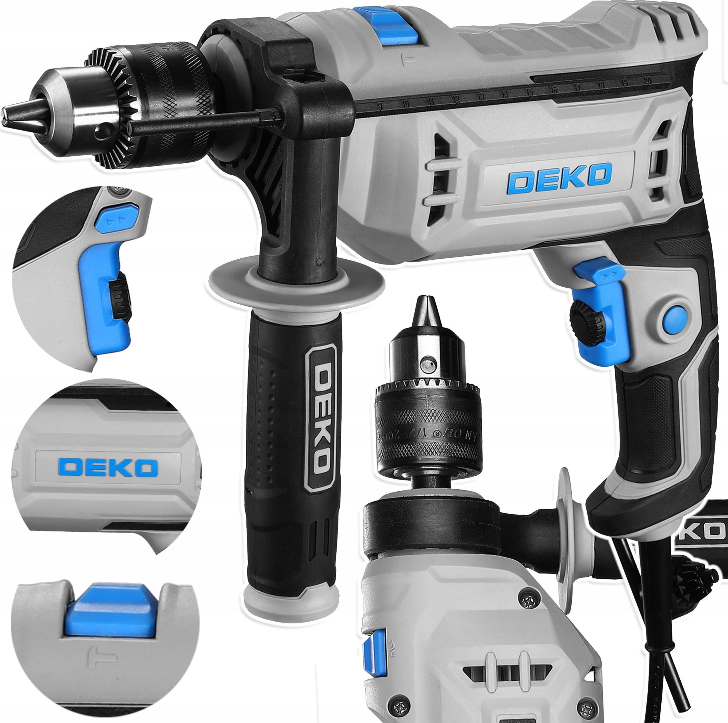 DEKO DKID13XP90 WIERTARKA UDAROWA Z UDAREM ELEKTRYCZNA SIECIOWA 900W MOCNA