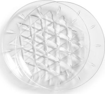 Sagaform Zestaw talerzy piknikowych Sagaform, 2 szt., przezroczysty akryl, śred. 26 cm