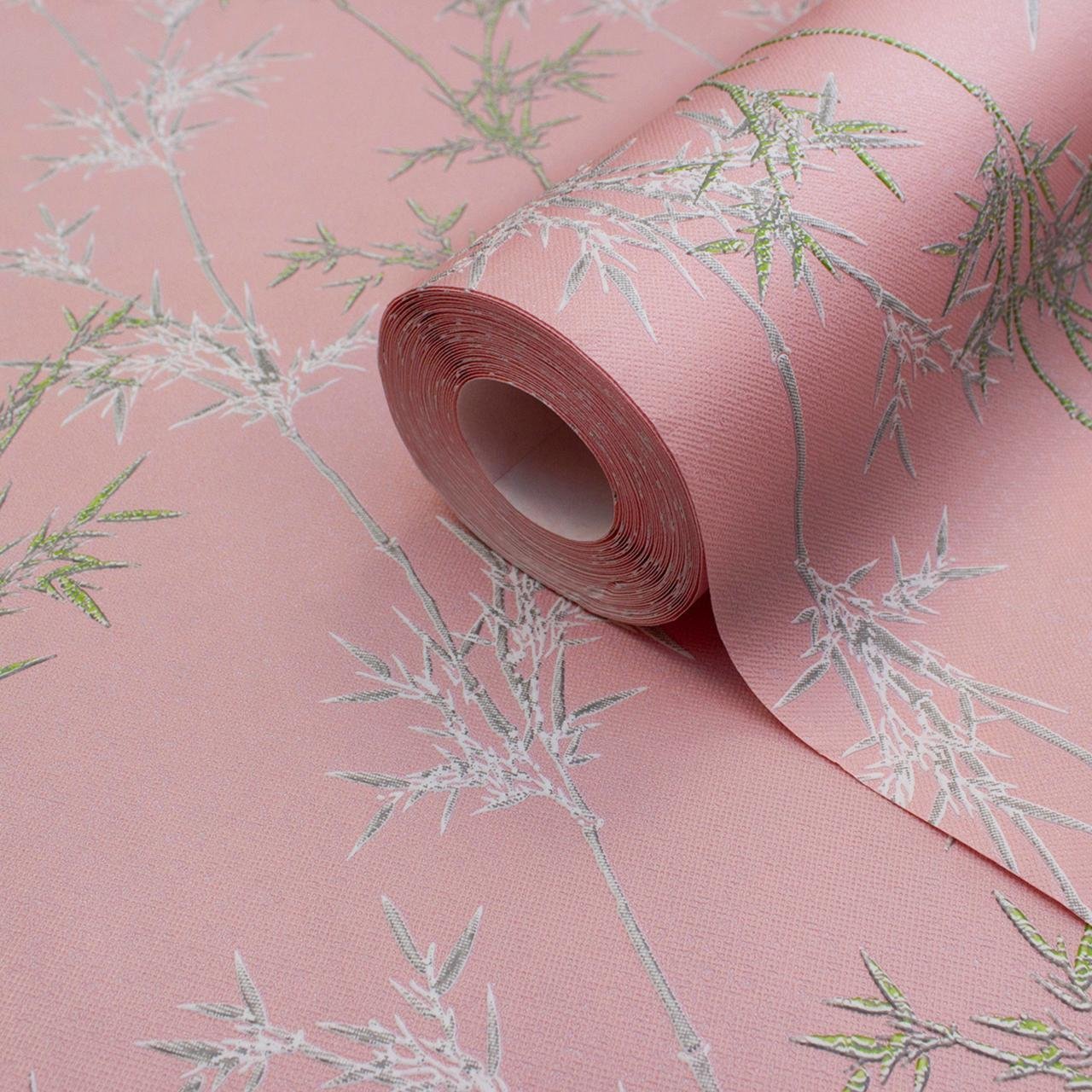 MallDeco TAPETA WINYLOWA PANDA FON, RÓŻOWA