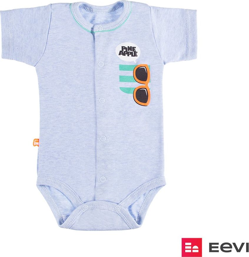 Ewa Klucze BODY niemowlęce wyprawka SUN ROZ KR CHŁ MELANŻ NIEB Ewa Klucze BODY SUN ROZ KR CHŁ MELANŻ NIEB 056