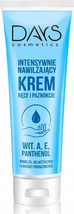 Chemia Krem do rąk i paznokci DAYS COSMETICS, intesywnie nawilżający z witaminą A, E i pantenol, 125 ml