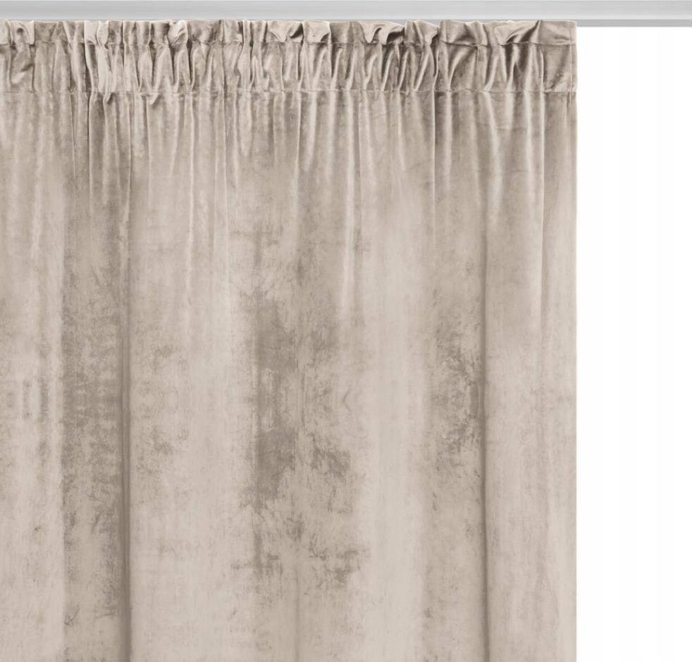 Paulina Łukjaniuk Zasłona 140 x 270 Dekoracyjna Velvet Soft Beżowy