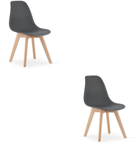 Krzesło KITO ciemnoszare / nogi naturalne x 1