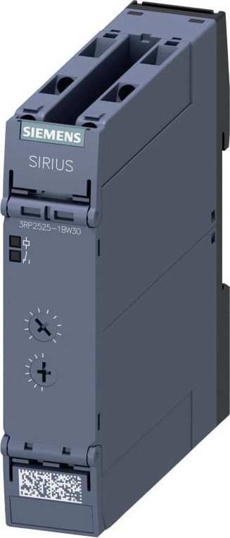 Siemens Przekaźnik czasowy 2 styki przełączające z opóźnieniem elektronicznym 7 zakresów czasowych 0,05s-100 h 12-240V AC/DC 3RP2525-1BW