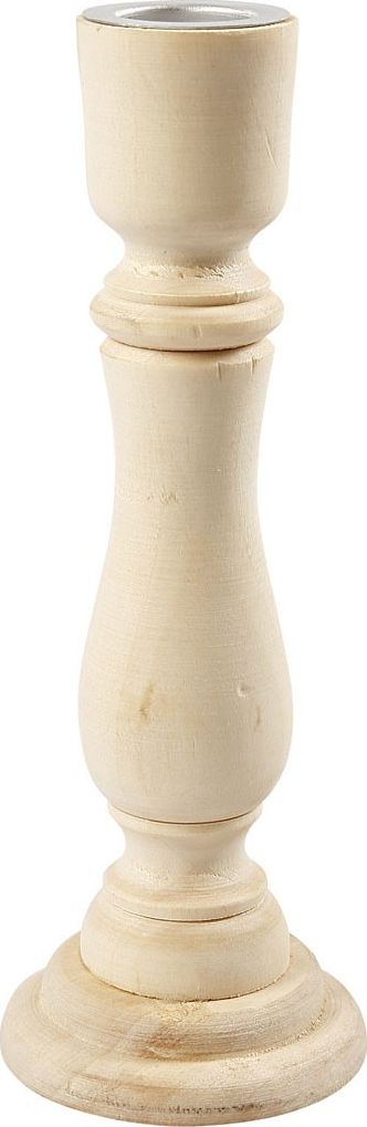 Creativ Company Świecznik z drewna H: 16,5 cm