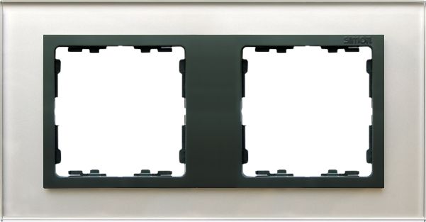 Kontakt-Simon Ramka podwójna Simon 82 szklana szary/grafit (82827-35)