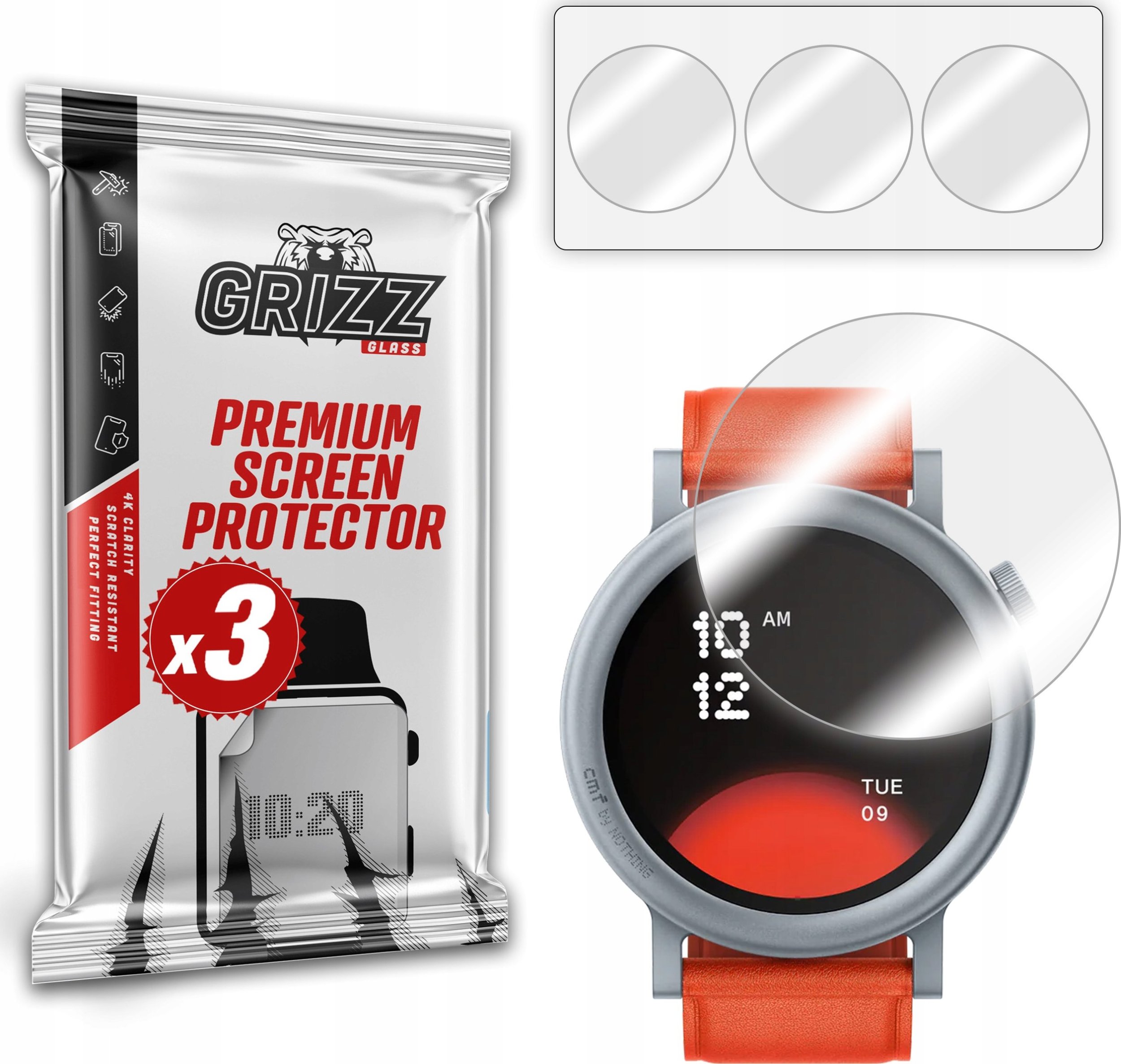 GrizzGlass Folia hydrożelowa GrizzGlass Hydrofilm do Nothing CMF Watch Pro 2