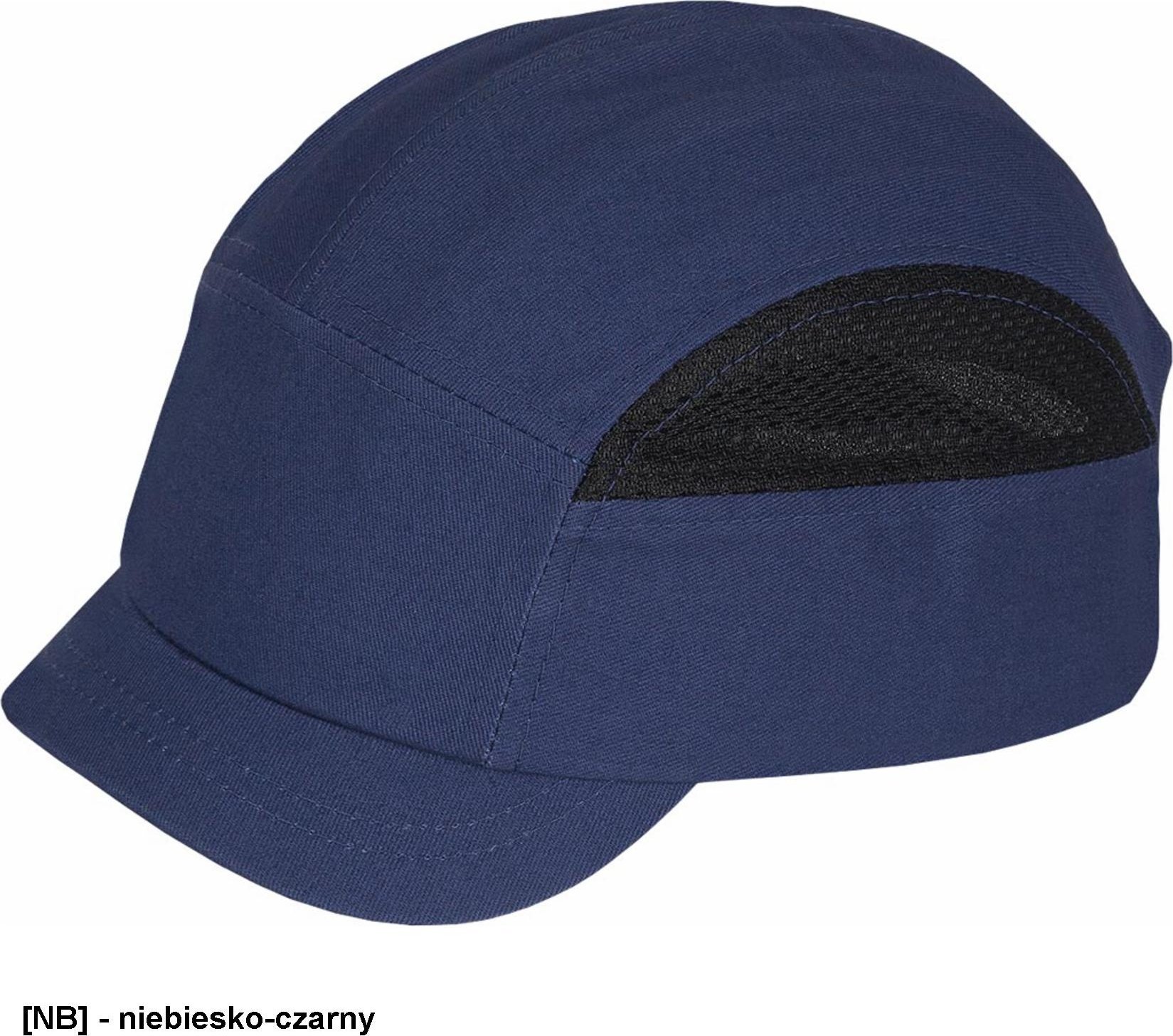 R.E.I.S. BUMPSCAPMESH - Przemysłowy hełm lekki z krótkim daszkiem - niebiesko-czarny