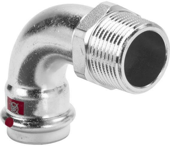 VIEGA Prestabo bøjning 3/4"x22 mm 90 grader af ulegeret stål Muffe / nippel, SC-contur