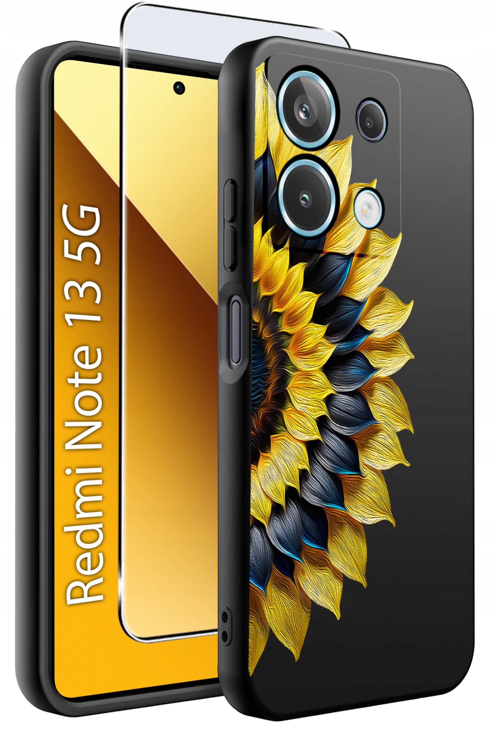 ETUI do Xiaomi Redmi Note 13 5G WZORY |SILIKONOWE MATT CASE +SZKŁO 9H