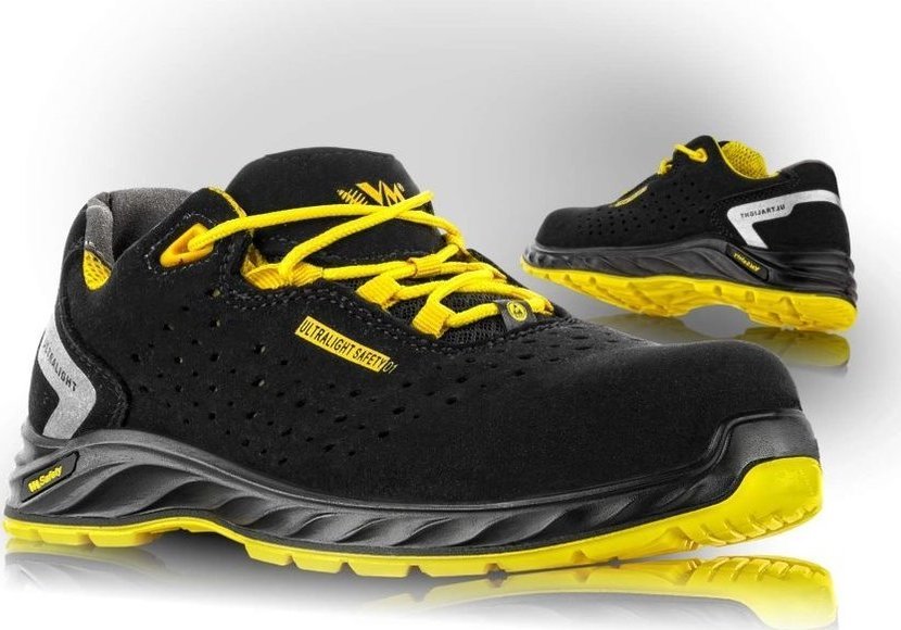 VM Footwear CHICAGO 2285 01 ESD - lekkie półbuty, skórodpodobna mikrofibra, antystatyczne 37