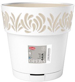 Puku pods ar paliktni Gaia O20x19cm balts 8003507884007