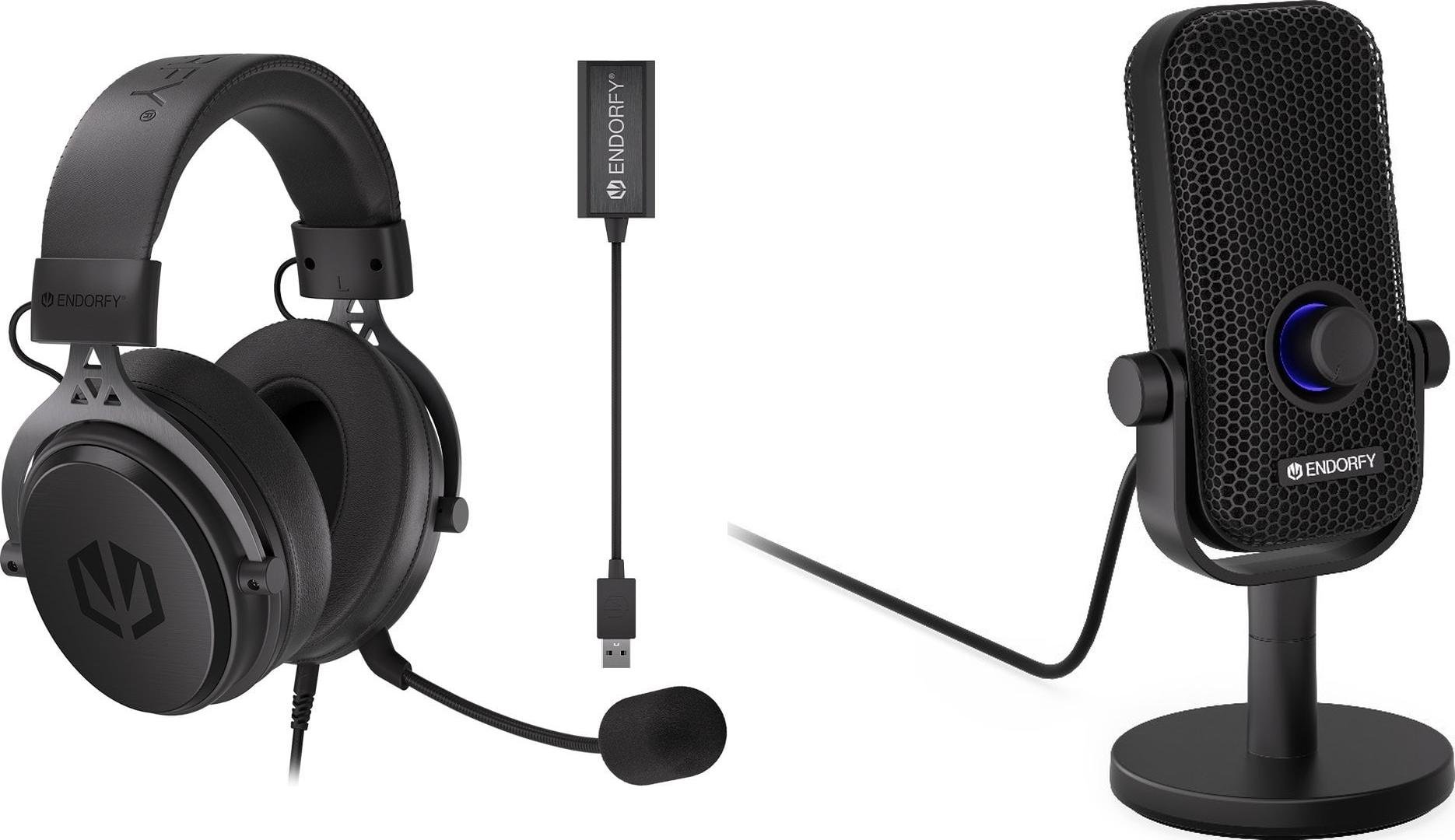 Słuchawki Endorfy Słuchawki Endorfy Viro Plus USB (EY1A001) + Mikrofon Solum Voice S