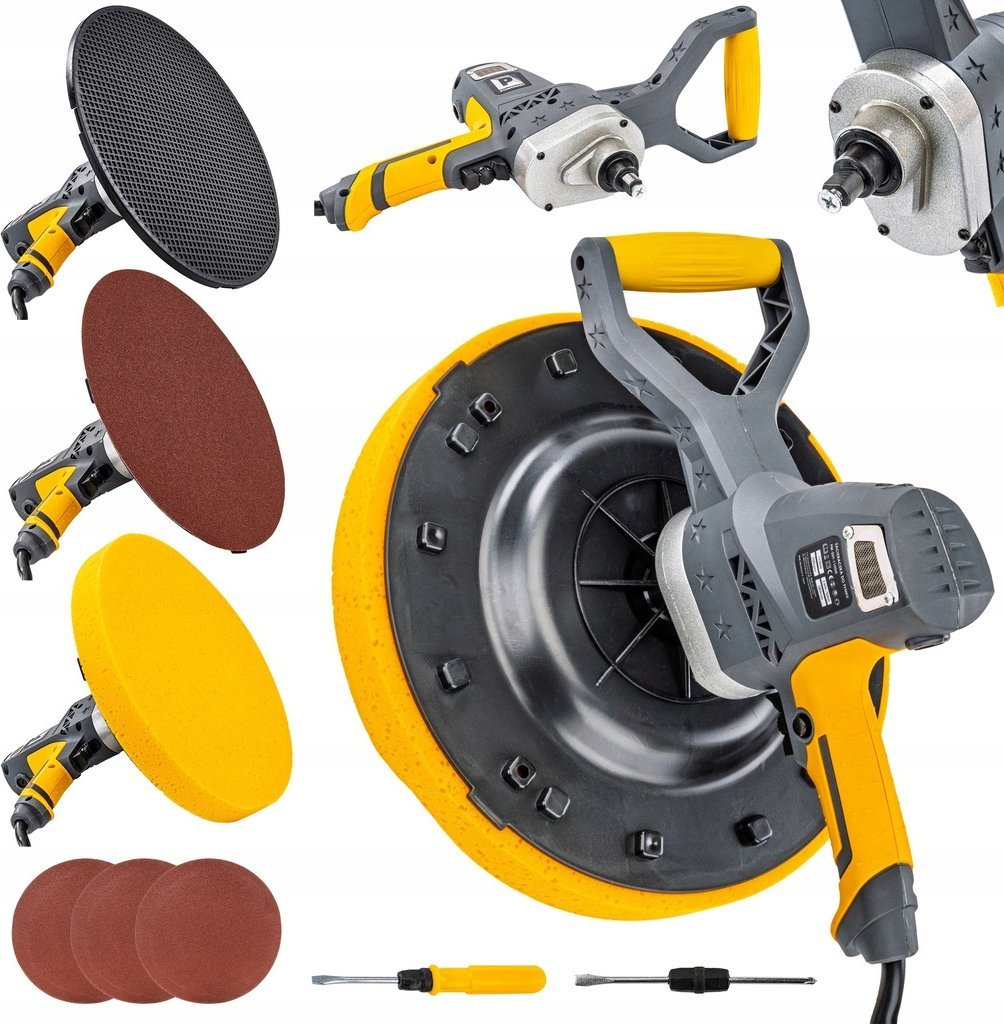 ZACIERACZKA DO TYNKÓW GŁADZI STYROPIANU SZLIFIERKA REGULACJA OBROTÓW 1100 W