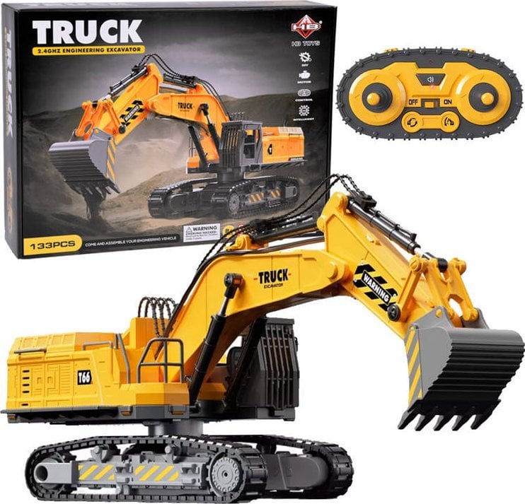 Koparka model do składania zestaw 133ele + pilot RC sterowana STEAM RC0695