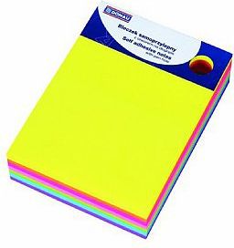 Donau BLOCZEK SAMOP. Z OTWOREM NA DŁUGOPIS,101X76MM, 7 KOLOROW X 40 KART. /280 7581001PL-99