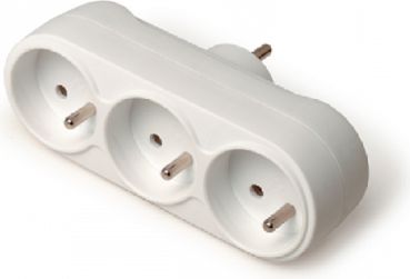 GTV Rozgałęziacz wtyczkowy 3x 2P+Z biały AE-RU0103-00