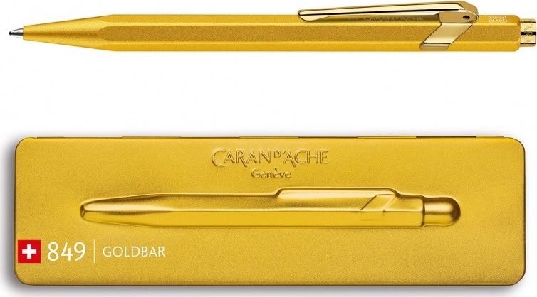 Caran d`Arche Długopis CARAN D'ACHE 849 Goldbar, M, w pudełku, złoty