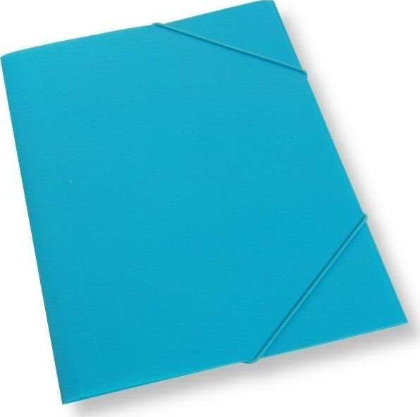 Teczka A4 z gumką plastikowa jasnoniebieska
