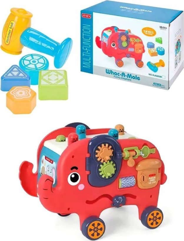 Edukacyjny, Interaktywny Zabawny Słonik, Funny Cartoon Elephant, Wesoły Słoń