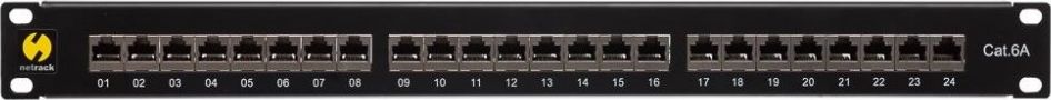 NetRack Patch panel 19" 24-porty Kat. 6A FTP (104-19)