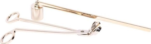 Affek Design Set Ljussläckare & Ljussax Bercato - 18x6cm - 19x2,7 cm - Rostfritt -guld plätering - Guld