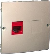 Kontakt-Simon Gniazdo komputerowe pojedyncze BASIC MODUŁ RJ45 kat.5e beżowe - BMF51.02/12