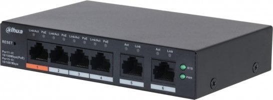 Switch zarządzalny Dahua CS4006-4ET2ET-60 6x10/100Mbps PoE 60W