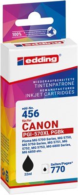 Tusz Edding Tusze zamiennik Canon PGI-570XL kompatybilny czarny EDD-456 18-456-01