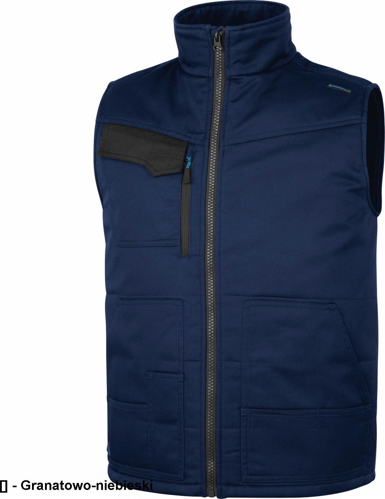 Delta Plus STOCKTON3 - kamizelka MACH, 9 KIESZENI, pikowana 65% poliester, 35% bawełna, 245 g/m - ciemnoszary XXL