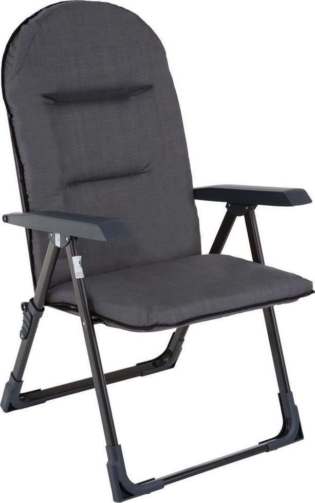 Fotel ogrodowy z poduszką regulowany grafit