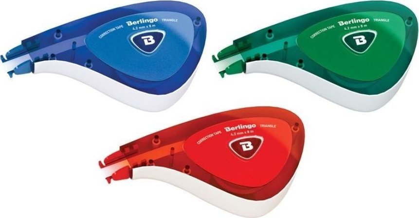 Berlingo Korektor w taśmie Triangle 4,2mmx8m MIX