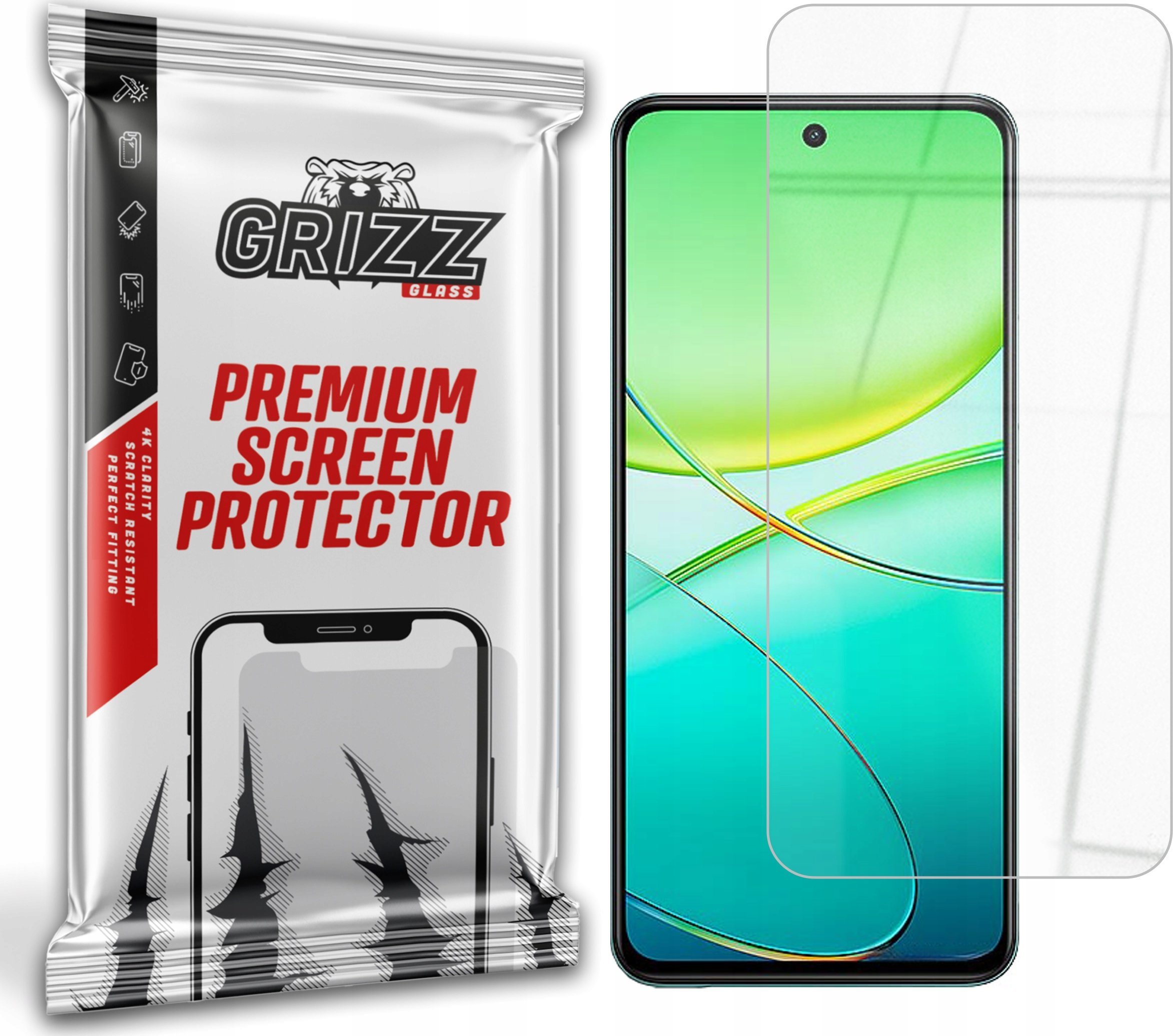 GrizzGlass Szkło hybrydowe GrizzGlass HybridGlass do Vivo Y38